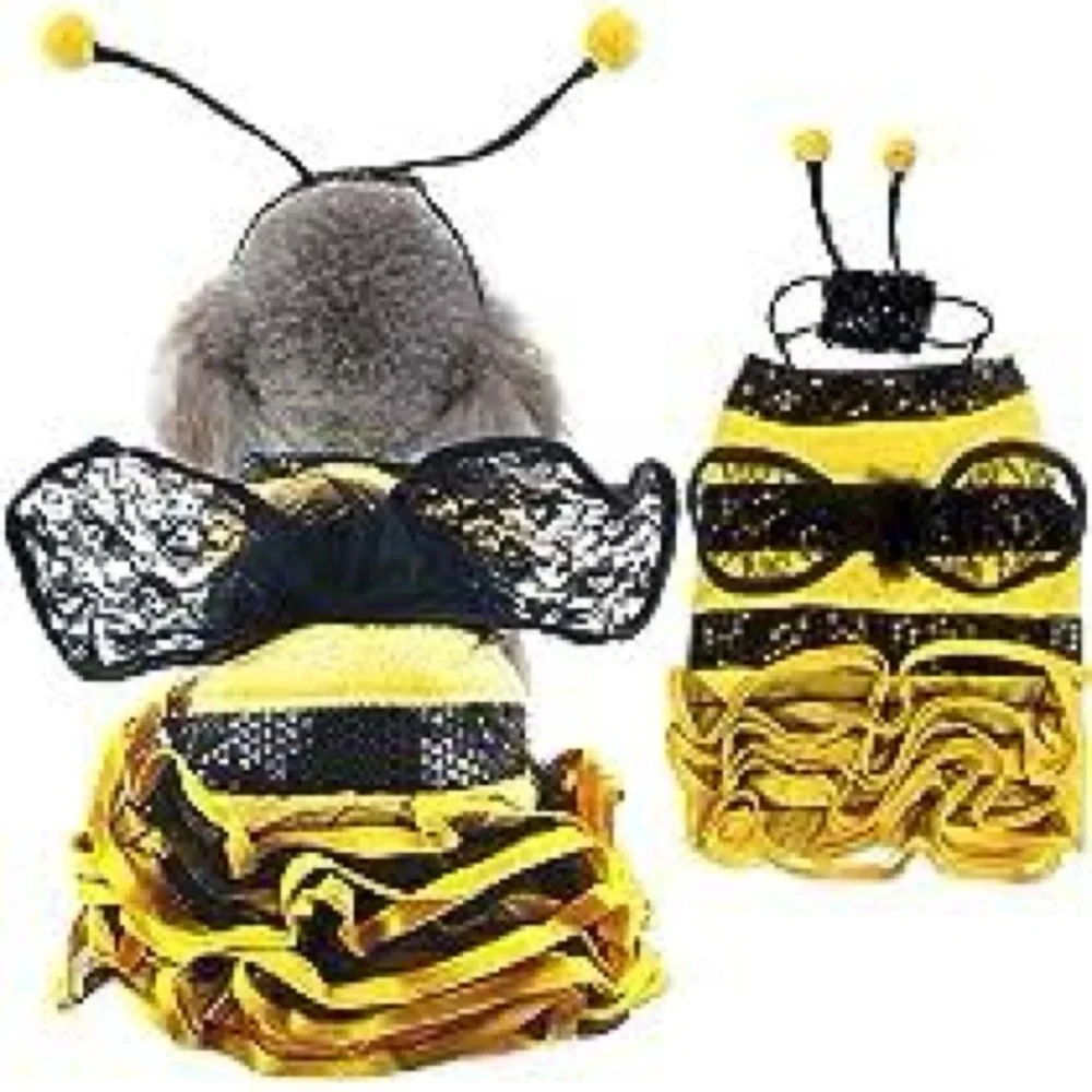Dog Bee Costume Halloween Costumes for Dogs, Halloween size L nwot